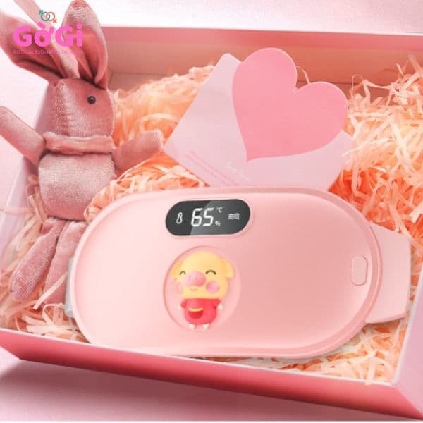 (Hộp Quà Tặng) Máy massage bụng kinh cao cấp, massage bụng, sưởi ấm giảm đau bụng kinh hình con heo siêu dễ thương