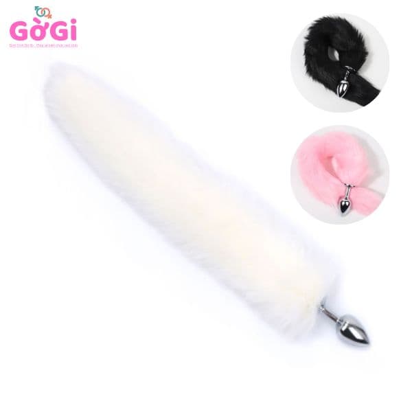 Nút bịt hậu môn đuôi cáo lông mềm – đồ chơi BDSM tạo hình thú vị