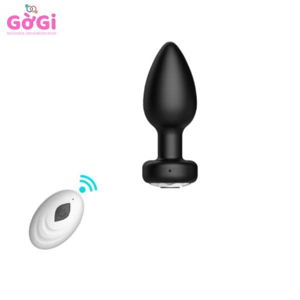 Nút bịt hậu môn rung 10 tần số có điều khiển từ xa – sạc USB cao cấp